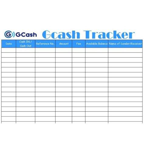 GCash Tracker Logbook 50 sheets .